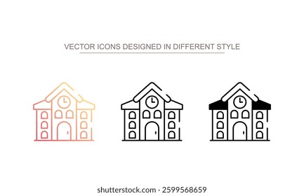 Campus Life icon design with white background stock illustration