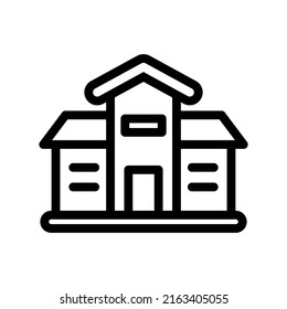 campus line icon illustration vector graphic
