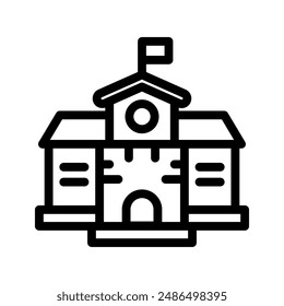 campus line icon illustration vector graphic. Simple element illustration vector graphic, suitable for app, websites, and presentations isolated on white background