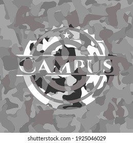 Campus con patrón de camo gris 