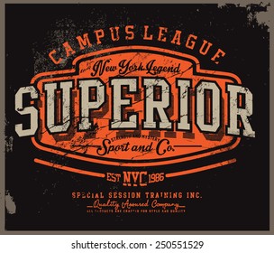 campus superior for tee graphic