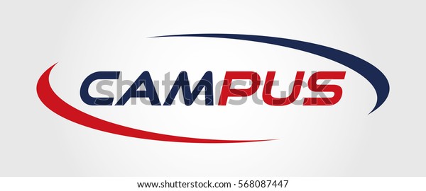 Campus text letter logo\
design template