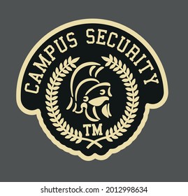 Campus text with vector illustrations. For t-shirt prints and other uses