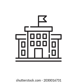 Campus vector outline icon style illustration. EPS 10 file