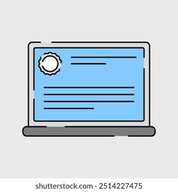 Campus Website Symbol Flatcolor Illustration