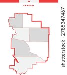 Camrose, AB, Canada - Municipalities of Alberta - Administrative map