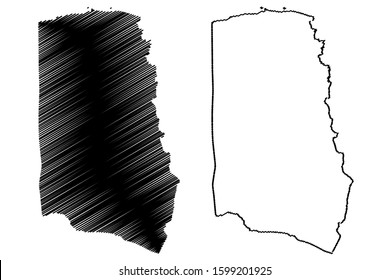 Camuy municipality (Commonwealth of Puerto Rico, Porto Rico, PR, Unincorporated territories of the United States) map vector illustration, scribble sketch Camuy map