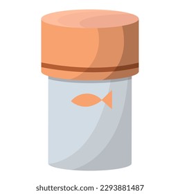 A can of animal feed. Vector illustration.