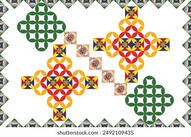 Can be downloaded and printed on fabric pattern used for home decoration in vector format. Pixel flower seamless pattern on the walls, curtains, pillows.