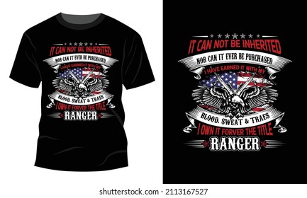 It can be inherited - 
Vector graphic, Typographic poster, vintage, US Veteran T-shirt Design.