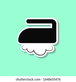 Can be ironed sticker style icon. Simple thin line, outline, glyph, flat vector of wash icons for ui and ux, website or mobile application