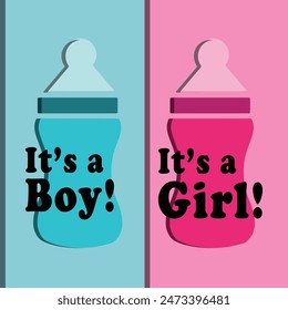 Can be use for gender reveal item likes sticker, decoration, invitation card, etc.