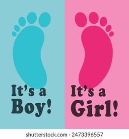 Can be use for gender reveal item likes sticker, decoration, invitation card, etc.