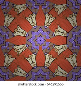 Can be used for brochures invitations, persian motif. Islamic colored mandala round ornament on a colorful background. Vector architectural muslim texture design.