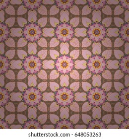 Can be used for brochures invitations, persian motif. Islamic colored mandala round ornament on blue background. Vector architectural muslim texture design.
