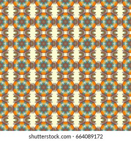 Can be used for brochures invitations, persian motif. Islamic colored mandala round ornament on background. Vector architectural muslim texture design.