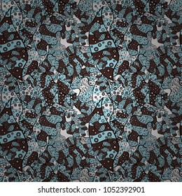 Can be used for cards, invitations, save the date cards and many more. On neutral, black and brown colors. Vector illustration. Vector abstract pattern page for antistress.