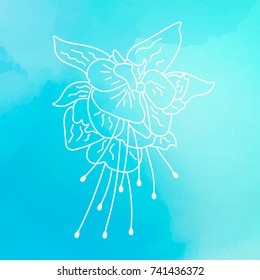 Can be used as greeting card, invitation card for wedding, birthday and other holiday and summer background. Vector illustration.