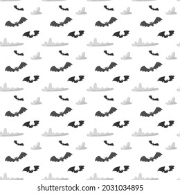 It can be used as an image of Halloween. Bat seamless pattern illustration