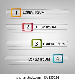 can be used for infographics / numbered banners / horizontal lines cutout / or vector graphics site layout