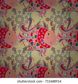 It can be used on mug prints, baby apparels, wallpaper, wrapping boxes etc. Elegant, bright and seamless neutral, pink and red flower pattern design.