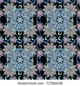 It can be used on mug prints, baby apparels, wallpaper, wrapping boxes etc. Elegant, bright and seamless black, neutral and white flower pattern design.