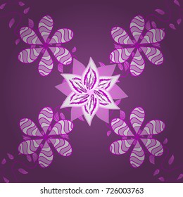 It can be used on mug prints, baby apparels, wallpaper, wrapping boxes etc. Vector. Elegant, bright and seamless purple, pink and magenta flower pattern design.