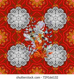 It can be used on mug prints, baby apparels, wallpaper, wrapping boxes etc. Elegant, bright and seamless brown, red and white flower pattern design.