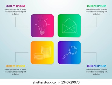 Can be used for presentations banner, workflow layout, process diagram, flow chart, info graph