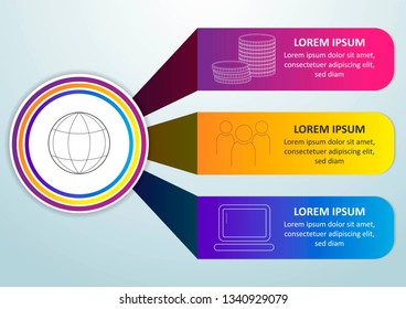 Can be used for presentations banner, workflow layout, process diagram, flow chart, info graph
