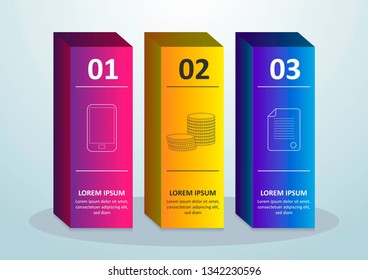 Can be used for presentations banner, workflow layout, process diagram, flow chart, info graph