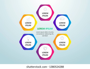 Can be used for presentations banner, workflow layout, process diagram, flow chart, info graph