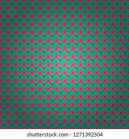 Can be used for textile, book cover, packaging, wedding invitation. Beautiful floral background in blue, pink and green colors. Vector seamless pattern with stylized flowers.