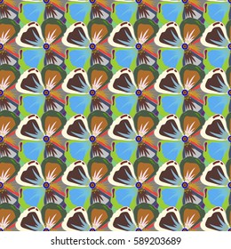Can be used for textile or fabric. Creative universal floral pattern in multicolor tropical style.