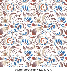 Can be used for textile or fabric. Vector damask lace doodle ornament.