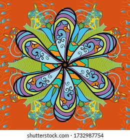 Can be used for textile, greeting card, coloring book, phone case print. Vector Henna tattoo style. Ethnic Mandala ornament. Indian floral paisley medallion pattern.