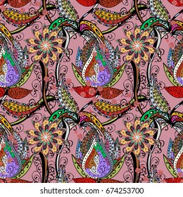 Can be used for textile, greeting card, coloring book, phone case print. Ethnic Mandala ornament. Indian floral paisley medallion pattern. Vector Henna tattoo style.