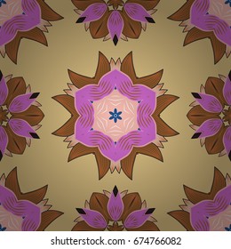 Can be used for textile, greeting card, coloring book, phone case print. Vector ethnic Mandala ornament. Indian floral paisley medallion banners. Henna tattoo style on a colorful background.
