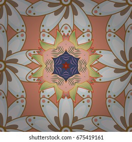 Can be used for textile, greeting card, coloring book, phone case print. Indian floral paisley medallion pattern. Vector Henna tattoo style. Ethnic Mandala ornament.