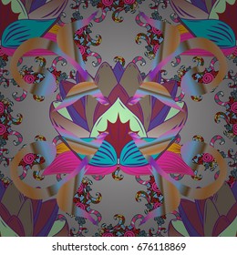 Can be used for textile, greeting card, coloring book, phone case print. Indian floral paisley medallion pattern. Vector Henna tattoo style. Ethnic Mandala ornament.