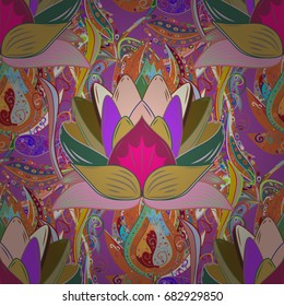 Can be used for textile, greeting card, coloring book, phone case print. Indian floral paisley medallion pattern. Vector Henna tattoo style. Ethnic Mandala ornament.