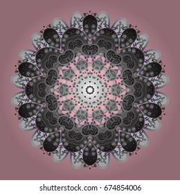 Can be used for textile, parer, scrapbooking, wrapping, web and print design. Vector Winter seamless pattern on a colorful background with Abstract Snowflakes and dots.