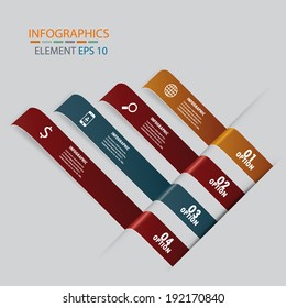can be used for workflow layout / numbered banners / step up option / graphic or website layout vector 