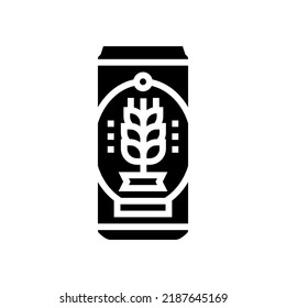 can beer drink glyph icon vector. can beer drink sign. isolated symbol illustration