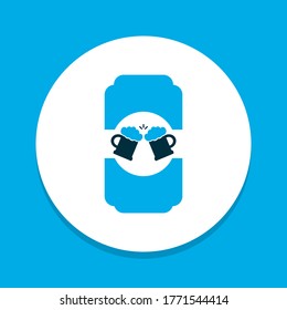 Can of beer icon colored symbol. Premium quality isolated ale element in trendy style.