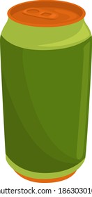 Can of beer, illustration, vector on white background.