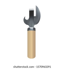 Can and bottle opener. Realistic icon. Vector illustration.