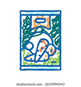 can carrot doodle icon sketch vector. can carrot sign. isolated symbol illustration