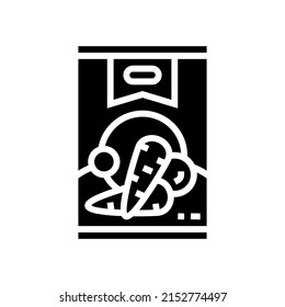 can carrot glyph icon vector. can carrot sign. isolated contour symbol black illustration