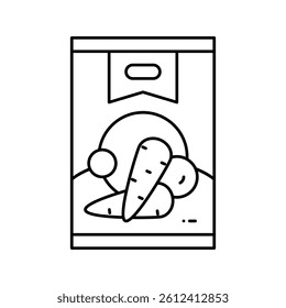 can carrot line icon vector. can carrot sign. isolated contour symbol black illustration